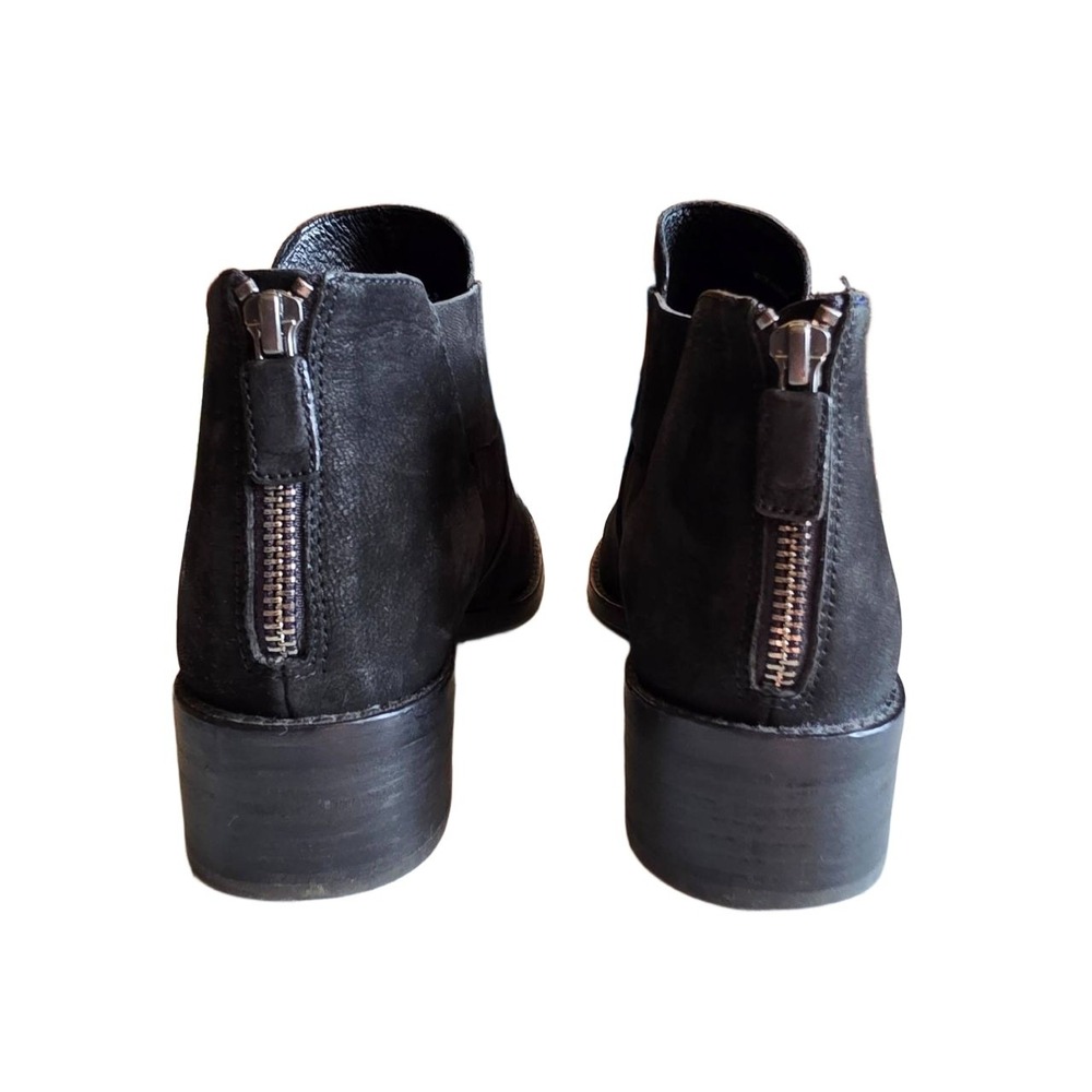 Eileen Fisher Boots Womens 7 Black Ankle Block Heel Suede Zipper Stylish - Picture 2 of 10